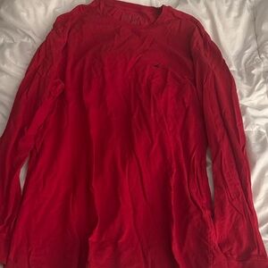 Nautica Men's Vibrant Red Long Sleeve Tee